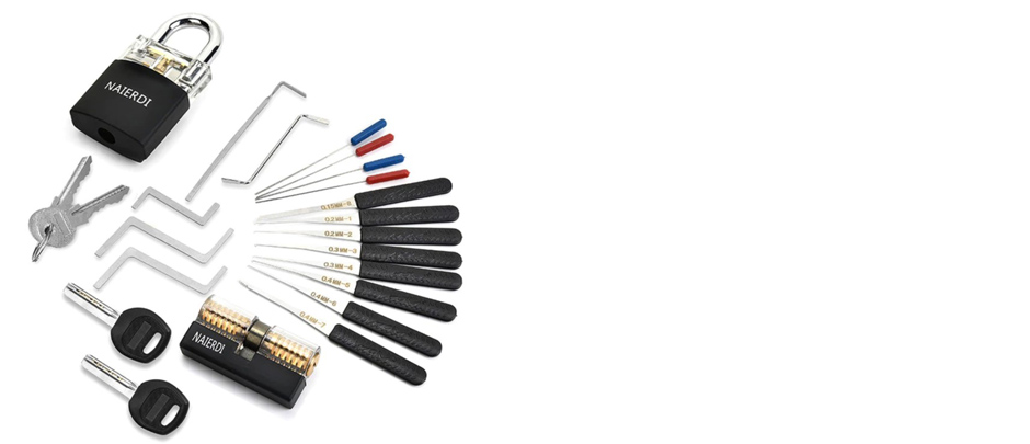NAIERDI Locksmith Hand Tools Supplies Lock Pick Set