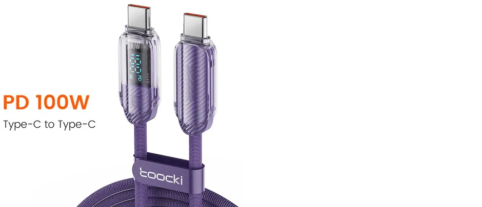 Toocki Type-C to Type-C 5A 100W Cable 1M