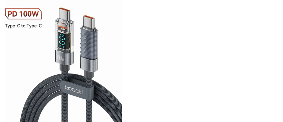 Toocki Type-C to Type-C 5A 100W Cable 1M Ver. 2