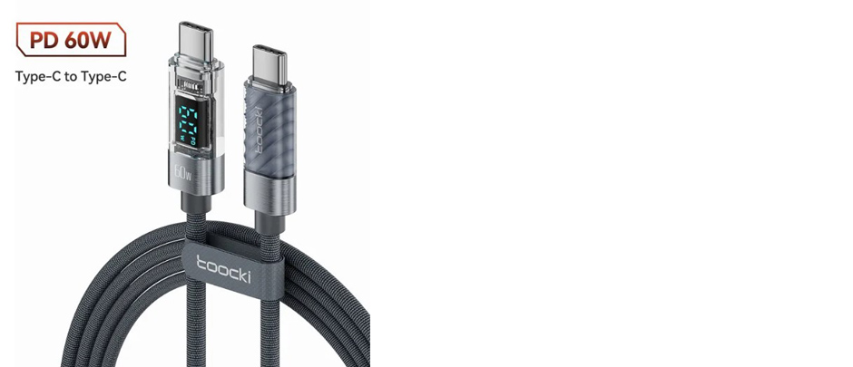 Toocki Type-C to Type-C 60W Cable 2M